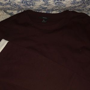 maroon crop top ( long sleeve )